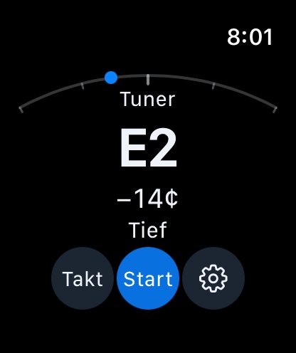 Stimmgerät auf der Apple Watch – zu tief