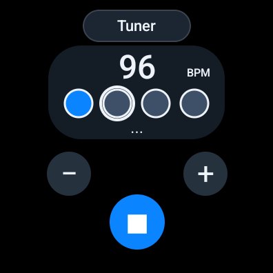 Metronom auf der Galaxy Watch läuft