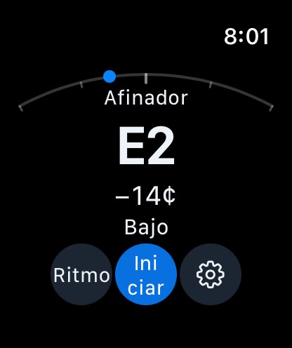 Afinador en Apple Watch — bajo