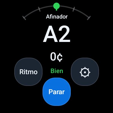 Afinador en Galaxy Watch — afinado