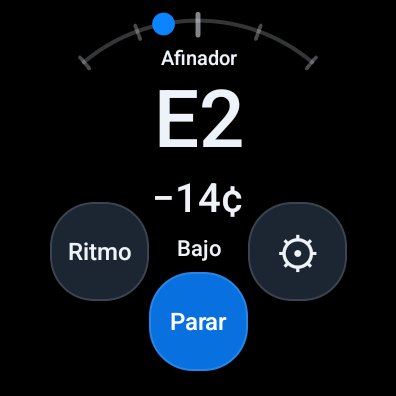 Afinador en Galaxy Watch — bajo