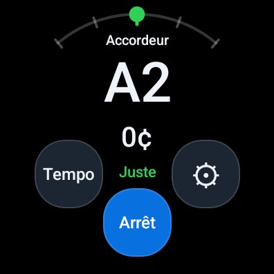 Accordeur sur Galaxy Watch — juste