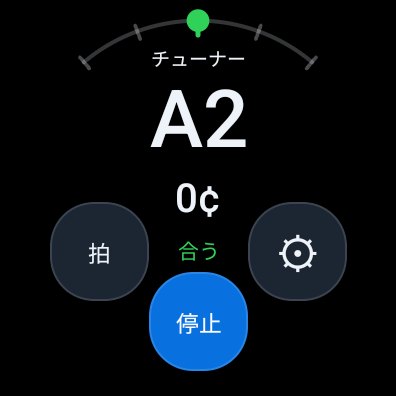 Galaxy Watch チューナー — 合っている