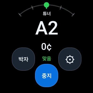 Galaxy Watch 튜너 — 음이 맞음